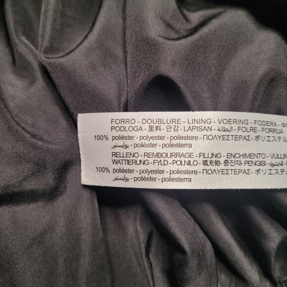 Zara Jacket Womens XL Black Puffer Oversized Crop Short Zip 4341/202 - Picture 11 of 16